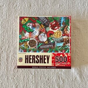 HERSHEY Holiday Chocolate 500 Piece Jigsaw Puzzle & Poster Sealed NWOT